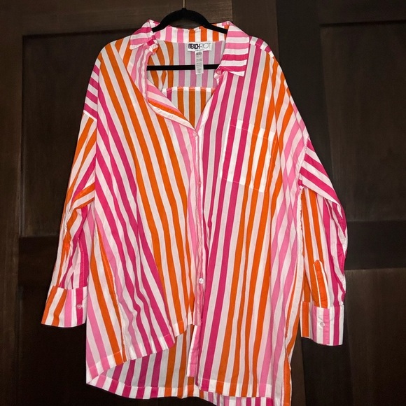 Beach Riot Alexa Sunset Stripes Button Front - Picture 2 of 3